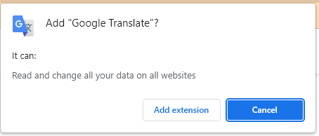 add google translate extension