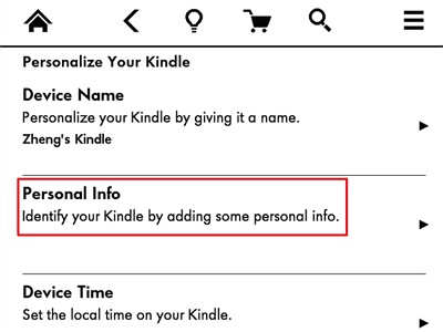 add your personal info