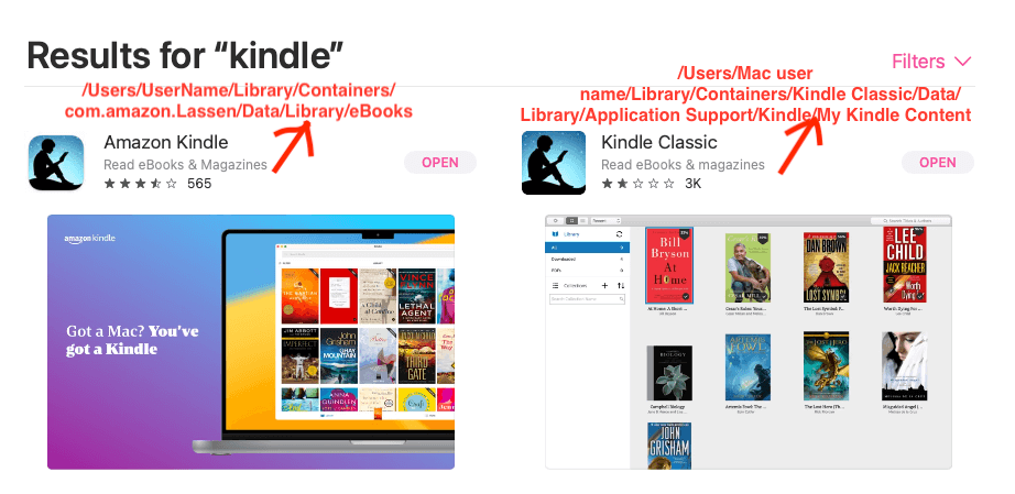 where are kindle books stored on mac