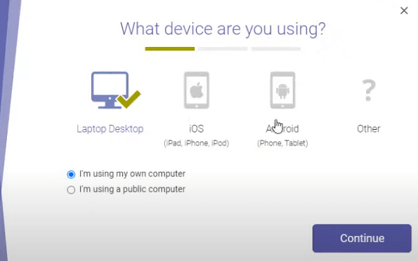choose downloading device