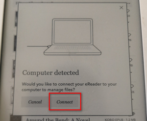 connect Kobo Eink to computer