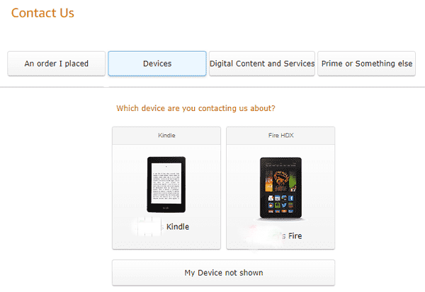 contact Amazon Customer Service