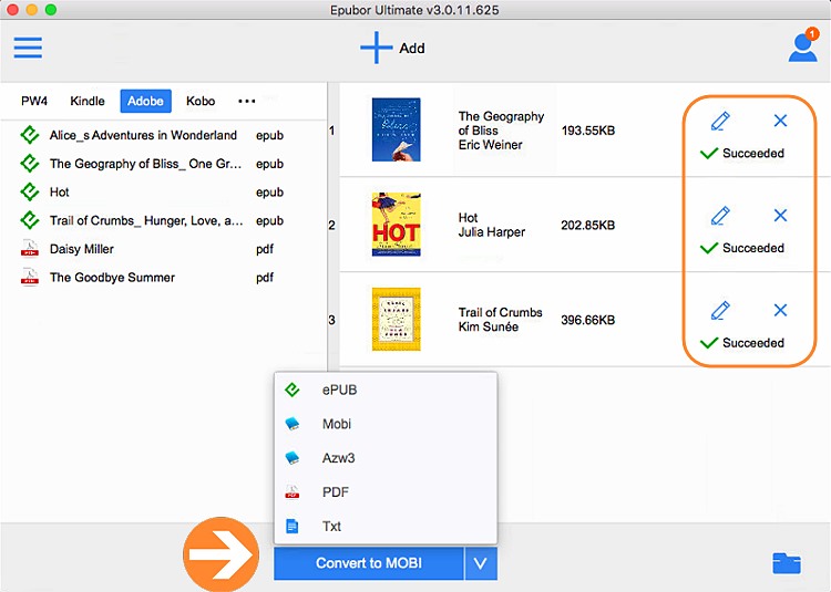 convert epub to kindle on mac