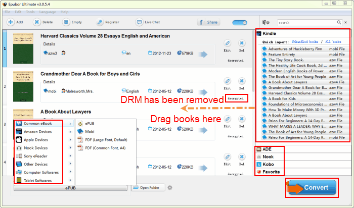 converting drm ebooks