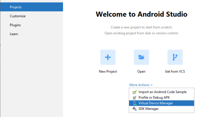 créer un gestionnaire virtuel Android