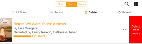 delete audible from ios devices