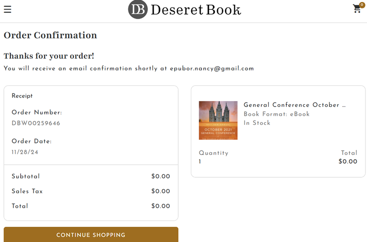 deseret finish order