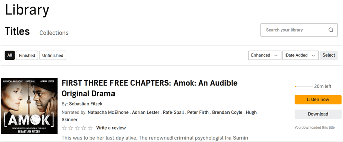 download audible book from audible website