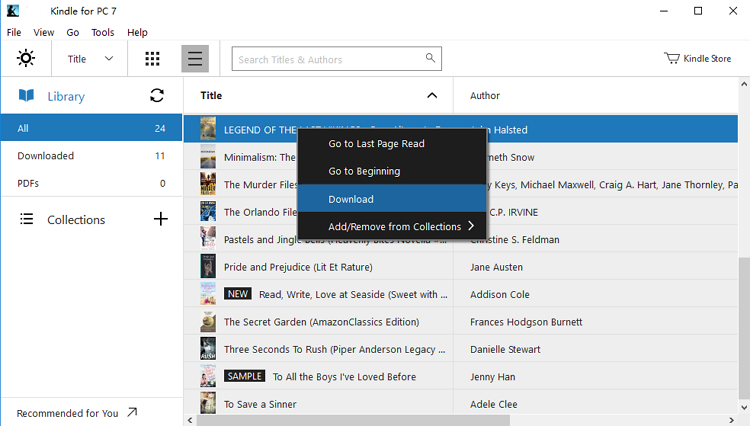 download Kindle books to computer