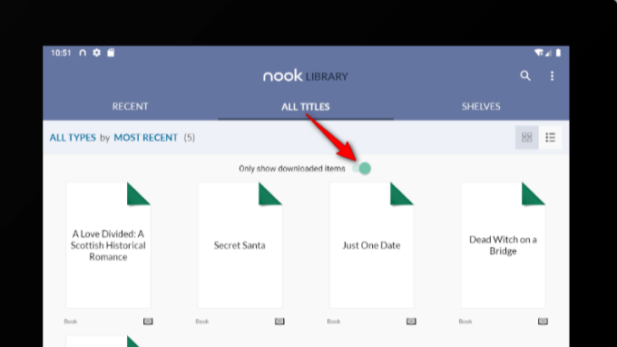downloaded nook books