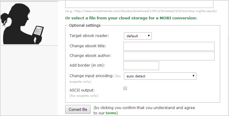 epub2mobi with online-convert