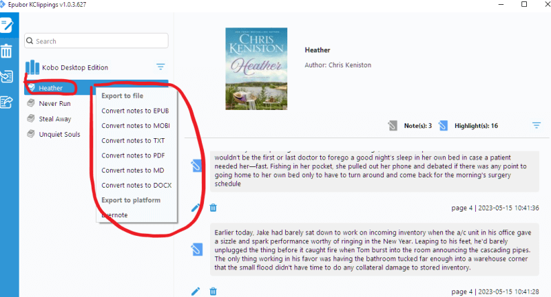 export kobo to docxs