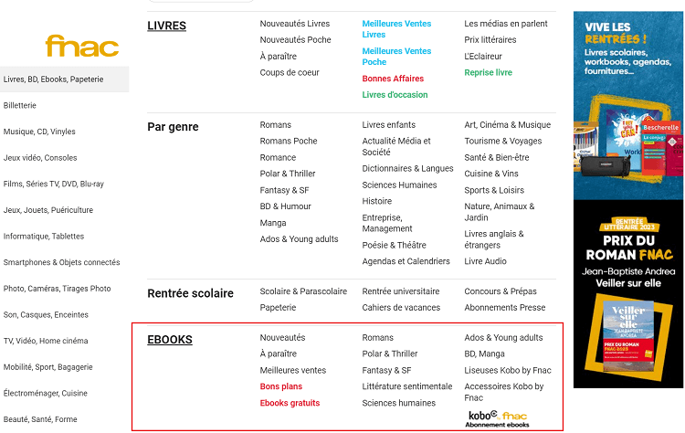 fnac ebooks