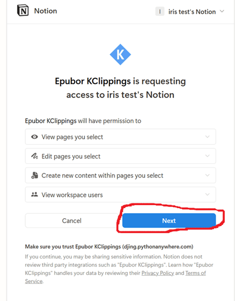 kclipping get access to notion