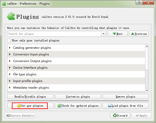 get new plugin