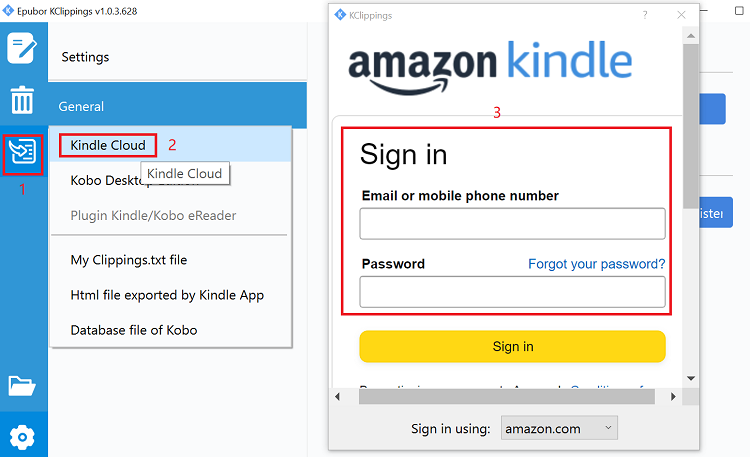 kclippings import from kindle cloud
