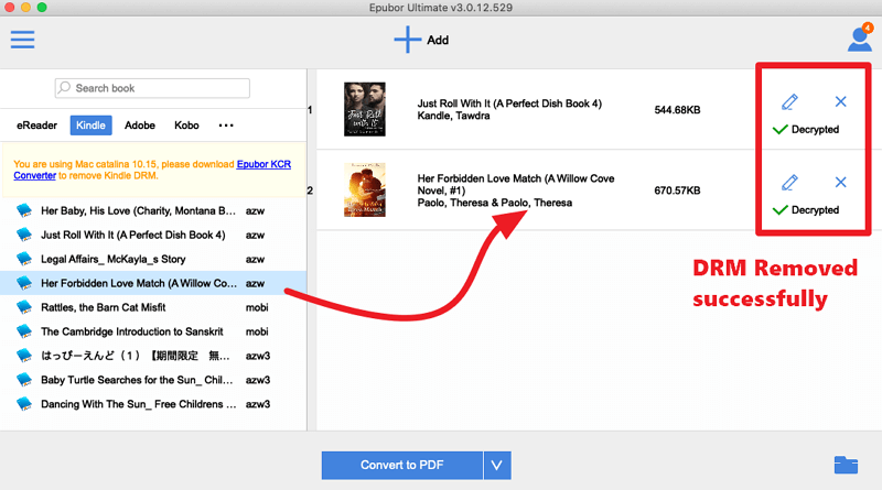 remove kindle drm