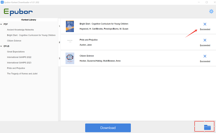 kortext downloader finished