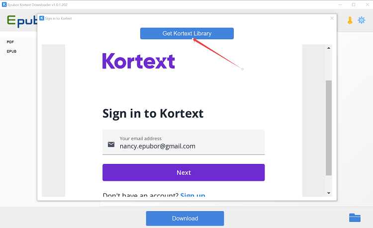 kortext downloader homepage