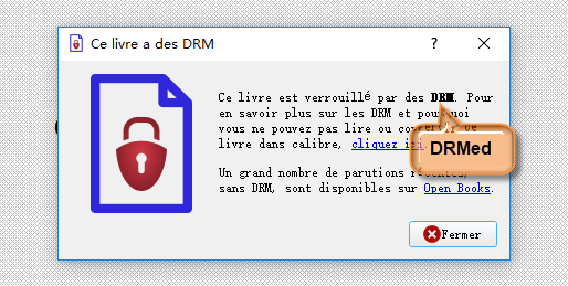 livre avec problème de drm