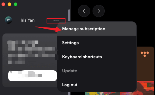 cancel tidal subscription from tidal desktop