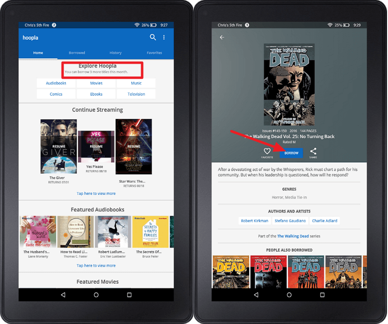 leer hoopla en kindle