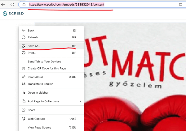 save scribd as html