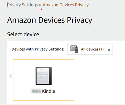 select kindle device