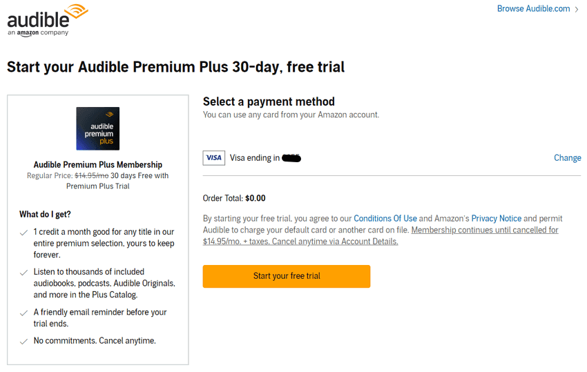 start free trial of premium plus