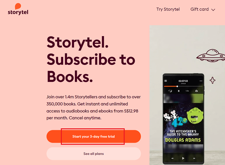 storytel free trial duration