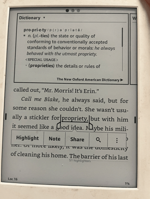 using kindle dictionary offline