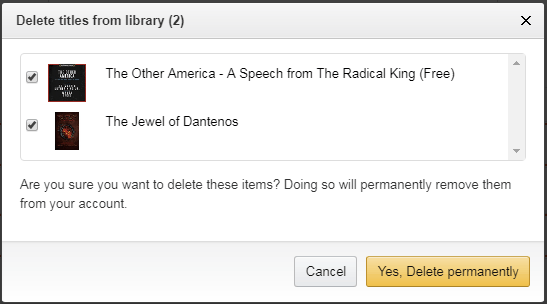 yes delete audible permanently